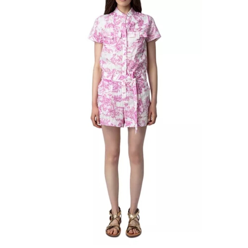 Zadig & Voltaire Cookis Toile De Jouy Romper floral sz XS‎